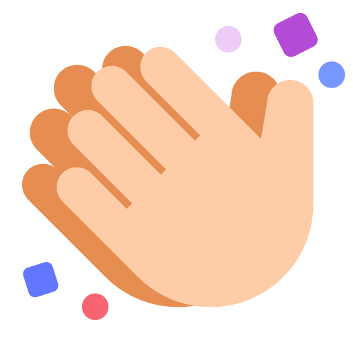 Clapping Hands: Light Skin Tone