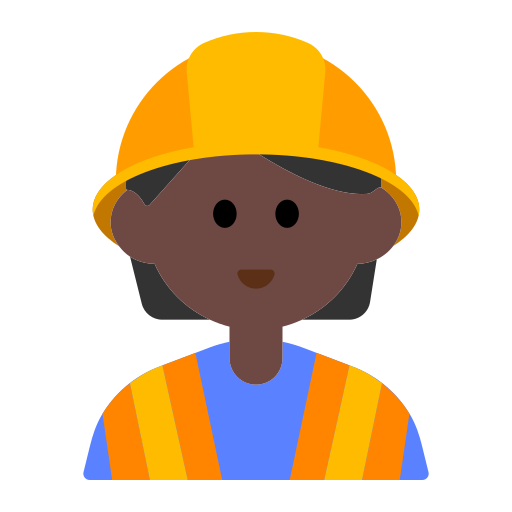 Construction Worker: Dark Skin Tone