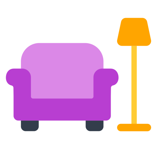 Couch and Lamp Couch and Lamp