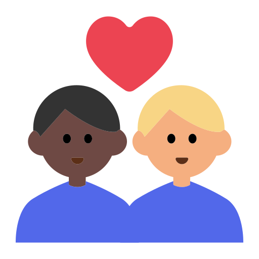 Couple with Heart: Man, Man, Dark Skin Tone, Medium-Light Skin Tone