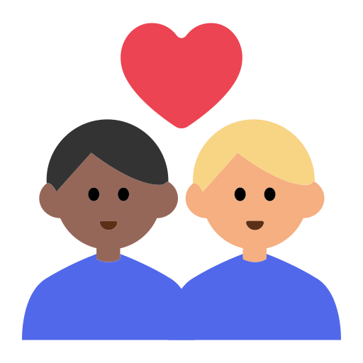 Couple with Heart: Man, Man, Medium-Dark Skin Tone, Medium-Light Skin Tone