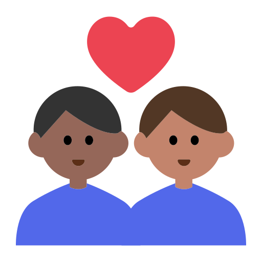 Couple with Heart: Man, Man, Medium-Dark Skin Tone, Medium Skin Tone