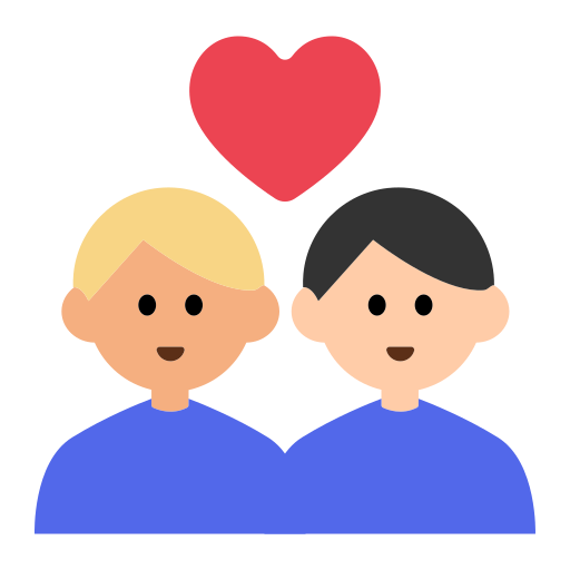Couple with Heart: Man, Man, Medium-Light Skin Tone, Light Skin Tone