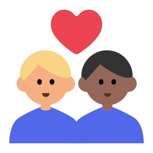 Couple with Heart: Man, Man, Medium-Light Skin Tone, Medium-Dark Skin Tone