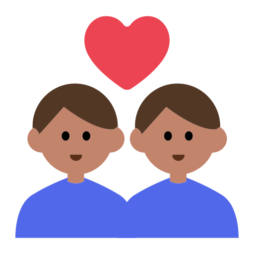Couple with Heart: Man, Man, Medium Skin Tone