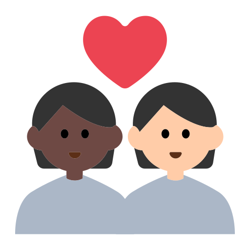 Couple with Heart: Person, Person, Dark Skin Tone, Light Skin Tone