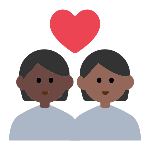 Couple with Heart: Person, Person, Dark Skin Tone, Medium-Dark Skin Tone