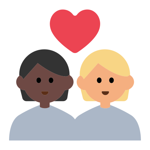 Couple with Heart: Person, Person, Dark Skin Tone, Medium-Light Skin Tone