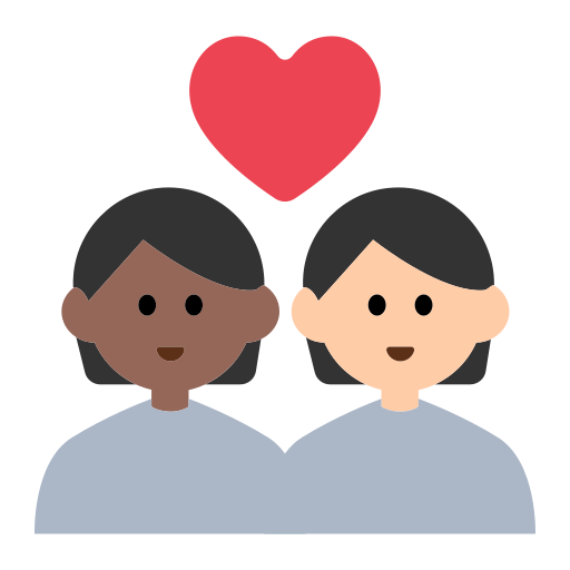 Couple with Heart: Person, Person, Medium-Dark Skin Tone, Light Skin Tone