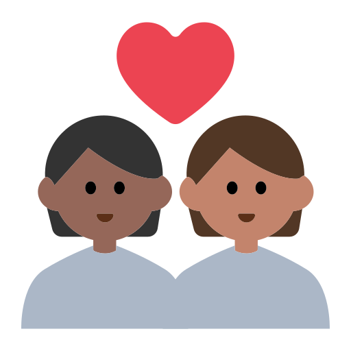 Couple with Heart: Person, Person, Medium-Dark Skin Tone, Medium Skin Tone