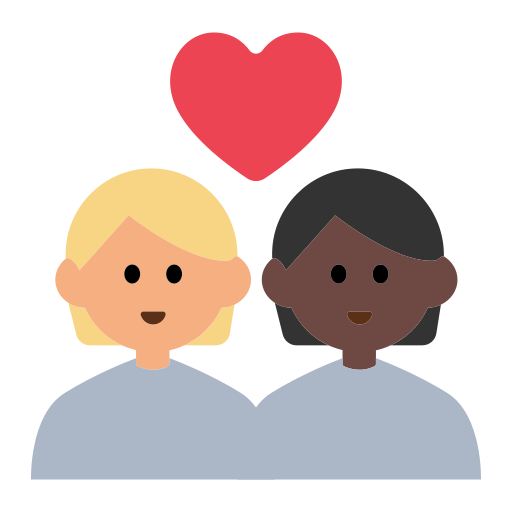 Couple with Heart: Person, Person, Medium-Light Skin Tone, Dark Skin Tone