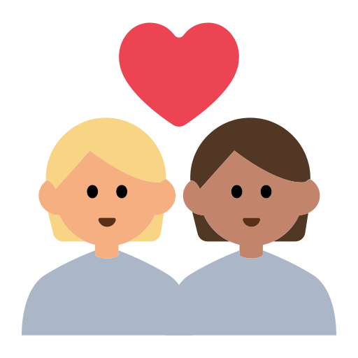 Couple with Heart: Person, Person, Medium-Light Skin Tone, Medium Skin Tone