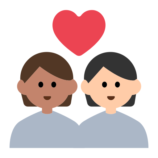 Couple with Heart: Person, Person, Medium Skin Tone, Light Skin Tone