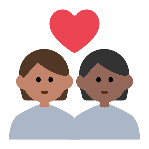 Couple with Heart: Person, Person, Medium Skin Tone, Medium-Dark Skin Tone