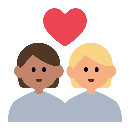 Couple with Heart: Person, Person, Medium Skin Tone, Medium-Light Skin Tone