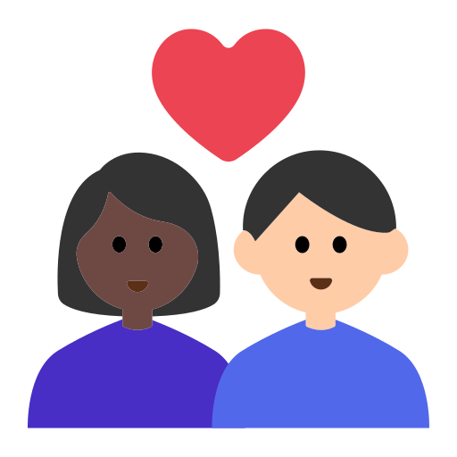 Couple with Heart: Woman, Man, Dark Skin Tone, Light Skin Tone