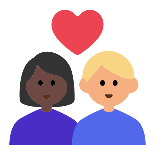 Couple with Heart: Woman, Man, Dark Skin Tone, Medium-Light Skin Tone