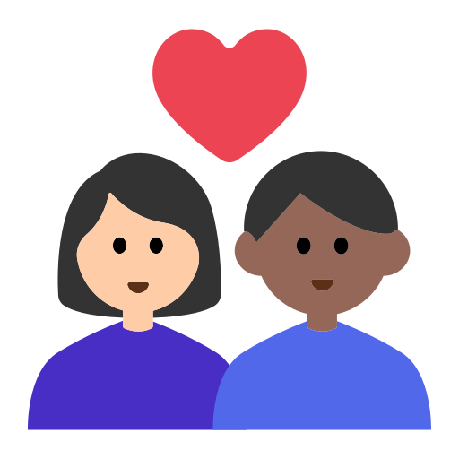 Couple with Heart: Woman, Man, Light Skin Tone, Medium-Dark Skin Tone