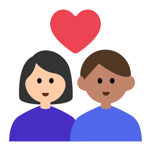 Couple with Heart: Woman, Man, Light Skin Tone, Medium Skin Tone