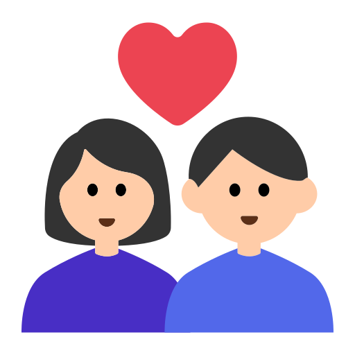 Couple with Heart: Woman, Man, Light Skin Tone