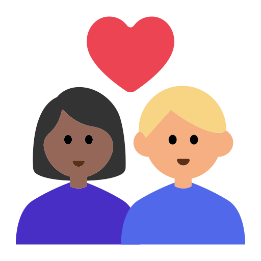 Couple with Heart: Woman, Man, Medium-Dark Skin Tone, Medium-Light Skin Tone