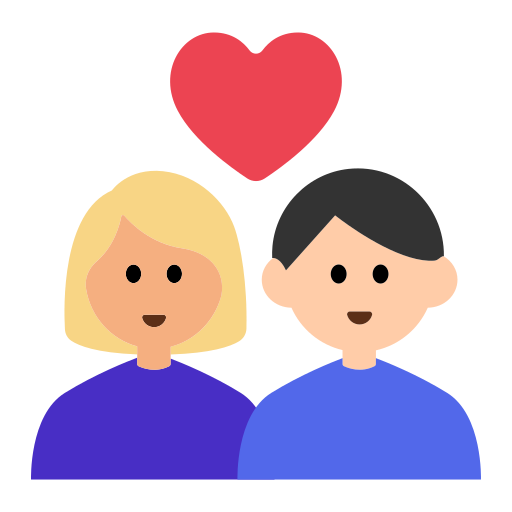 Couple with Heart: Woman, Man, Medium-Light Skin Tone, Light Skin Tone