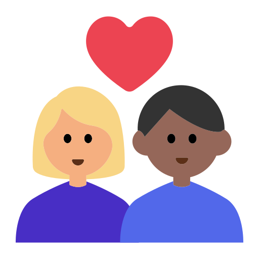 Couple with Heart: Woman, Man, Medium-Light Skin Tone, Medium-Dark Skin Tone