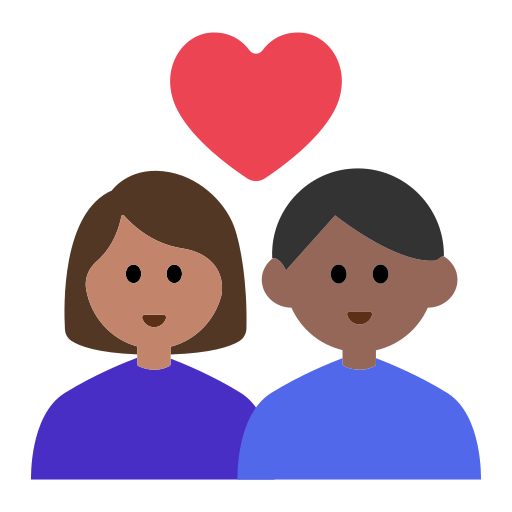 Couple with Heart: Woman, Man, Medium Skin Tone, Medium-Dark Skin Tone