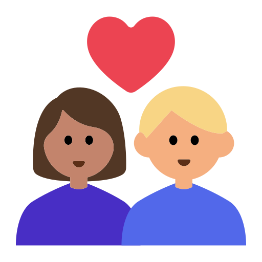 Couple with Heart: Woman, Man, Medium Skin Tone, Medium-Light Skin Tone