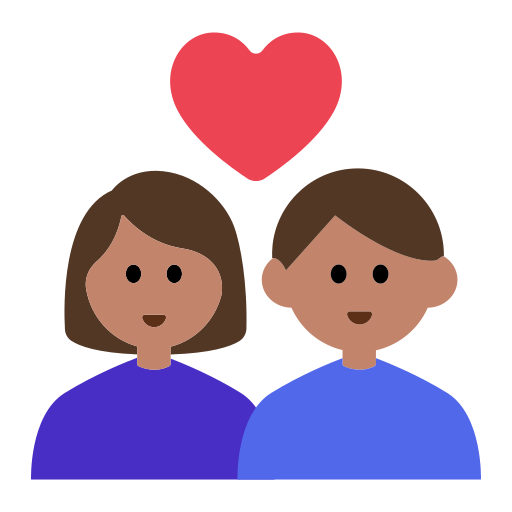 Couple with Heart: Woman, Man, Medium Skin Tone