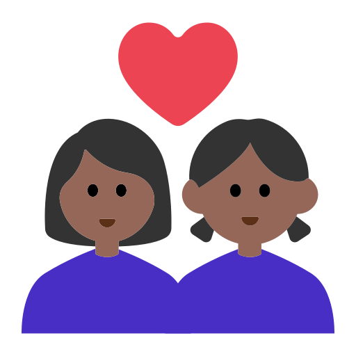 Couple with Heart: Woman, Woman, Medium-Dark Skin Tone