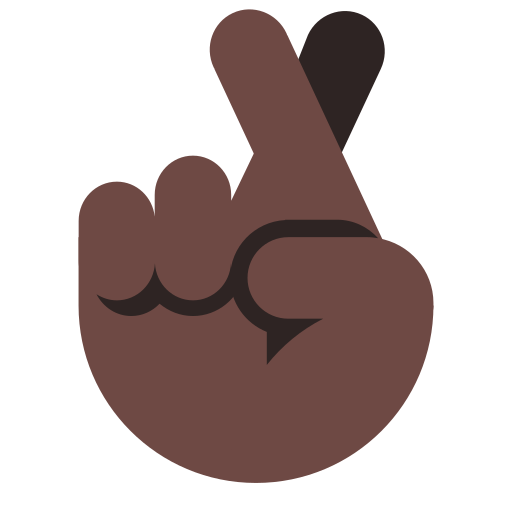 Crossed Fingers: Dark Skin Tone
