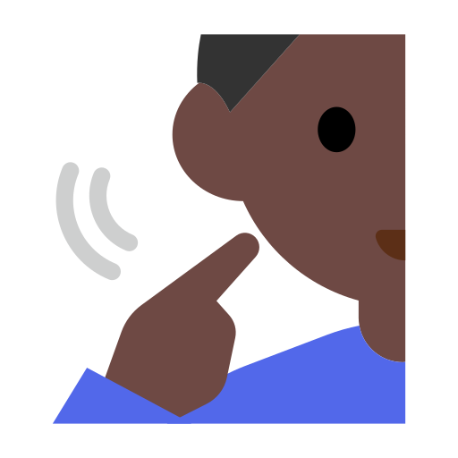 Deaf Man: Dark Skin Tone