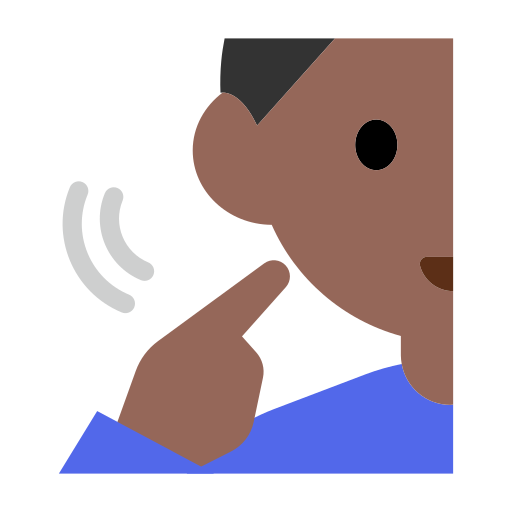 Deaf Man: Medium-Dark Skin Tone