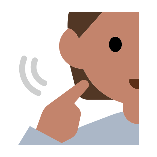 Deaf Person: Medium Skin Tone