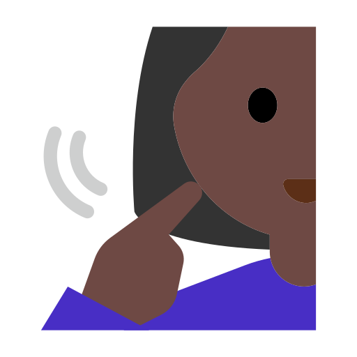 Deaf Woman: Dark Skin Tone