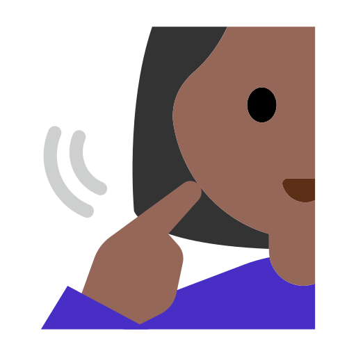 Deaf Woman: Medium-Dark Skin Tone