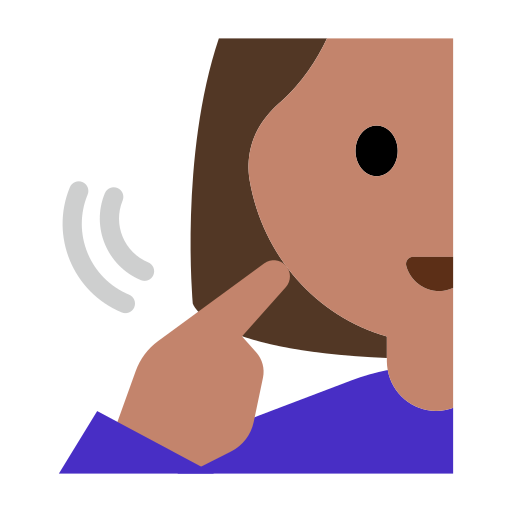 Deaf Woman: Medium Skin Tone