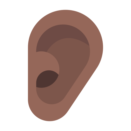 Ear: Medium-Dark Skin Tone
