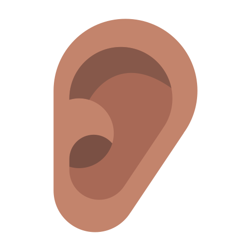 Ear: Medium Skin Tone