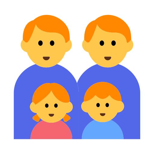 Family: Man, Man, Girl, Boy