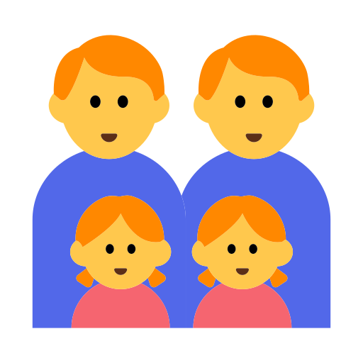 Family: Man, Man, Girl, Girl