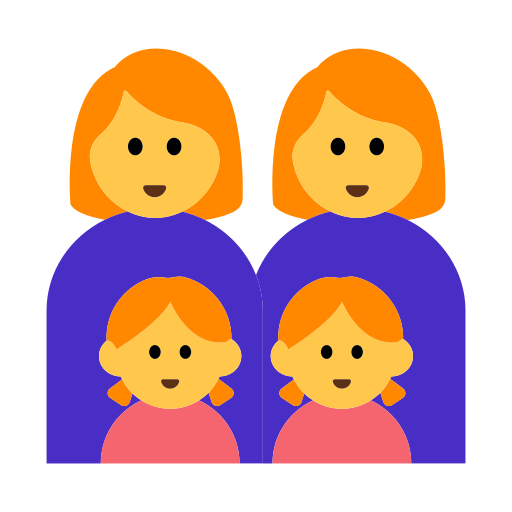 Family: Woman, Woman, Girl, Girl