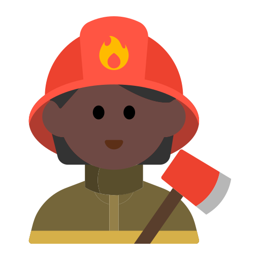 Firefighter: Dark Skin Tone