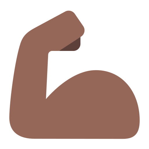 Flexed Biceps: Medium-Dark Skin Tone