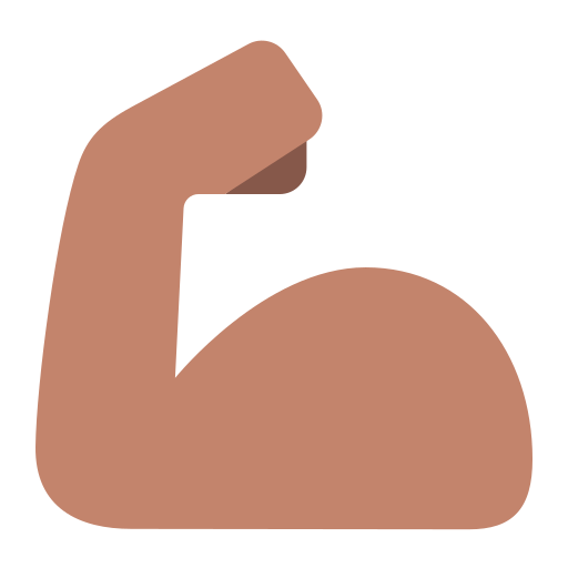Flexed Biceps: Medium Skin Tone