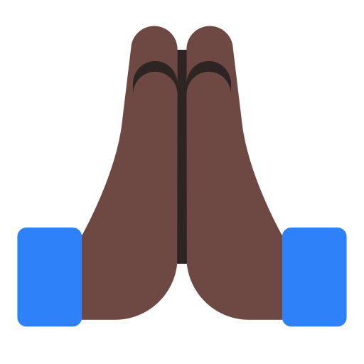 Folded Hands: Dark Skin Tone