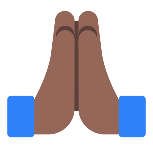 Folded Hands: Medium-Dark Skin Tone