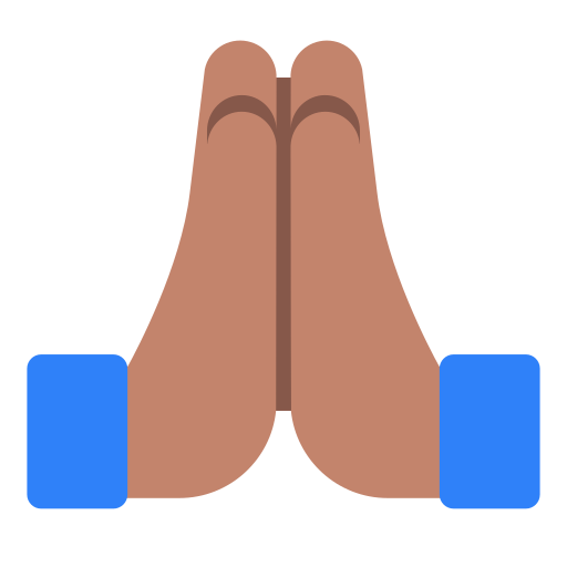 Folded Hands: Medium Skin Tone