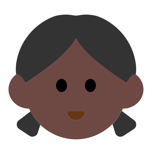 Girl: Dark Skin Tone